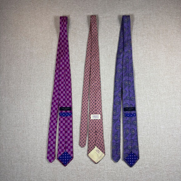 Liberty of London Other - Ted Baker London & Liberty of London Silk Tie Lot of 3 Paisley Pink Purple
